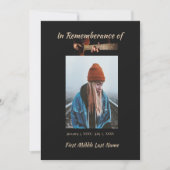 メモリアルお祝いのライフ招待状ミュージックギター 招待状 (正面)