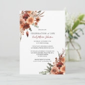 メモリアルお祝いオブライフテラコッタ招待状 招待状 (スタンド正面)