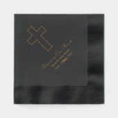 メモリアルの先駆けハート 箔ナプキン (正面)