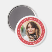 メモリアルはいつも私の心のエレガント写真 マグネット (正面/裏面)