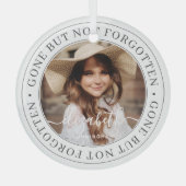 メモリアルは消えた忘れがシックな写真でエレガントはない ガラスオーナメント (正面)