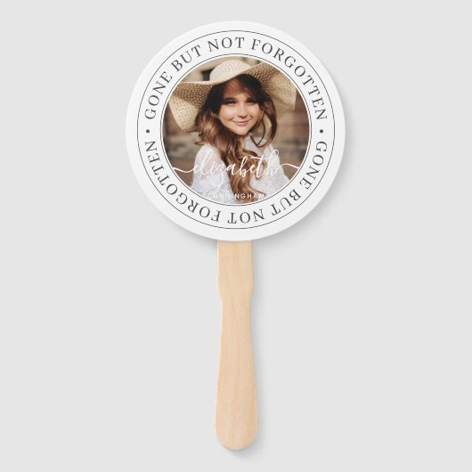 メモリアルは消えた忘れがシックな写真でエレガントはない ハンドファン (裏面)