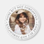 メモリアルは消えた忘れがシックな写真でエレガントはない マグネット (正面)