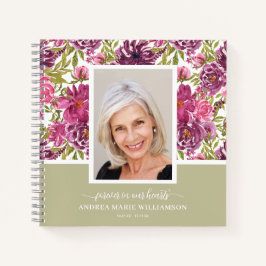 メモリアルまたは葬儀フォトゲストブック ノートブック