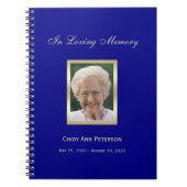 メモリアルまたは葬式のゲストブックノート ノートブック (正面)