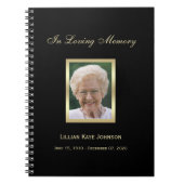 メモリアルまたは葬式のゲストブックノート ノートブック (正面)