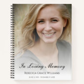 メモリアルまたは葬式のゲストブックノート ノートブック (正面)