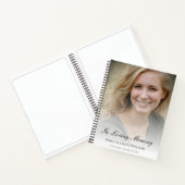 メモリアルまたは葬式のゲストブックノート ノートブック (内部)