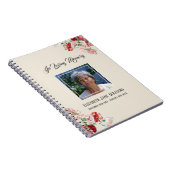 メモリアルまたは葬式ゲストブックウォーターカラーポピー ノートブック (右側)
