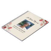 メモリアルまたは葬式ゲストブックウォーターカラーポピー ノートブック (左側)