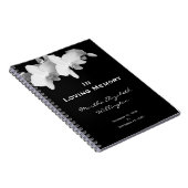 メモリアルまたは葬式ゲストブックノートフローラ ノートブック (右側)