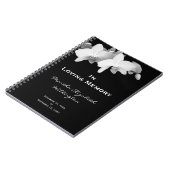 メモリアルまたは葬式ゲストブックノートフローラ ノートブック (左側)