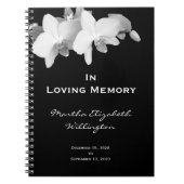 メモリアルまたは葬式ゲストブックノートフローラ ノートブック (正面)