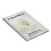 メモリアルまたは葬式ゲストブックノートブック – Gardenia ノートブック (右側)