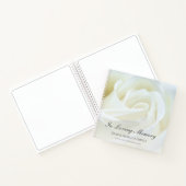 メモリアルまたは葬式ゲストブックフローラバラ ノートブック (内部)