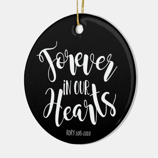 メモリアルウォーターカラーキツネテリアオーナメント セラミックオーナメント (左)