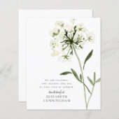 メモリアルウォーターカラーフラワーボタニカルシエレガントック (正面/裏面)