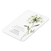 メモリアルウォーターカラーフラワーボタニカルシエレガントック マグネット (左側)