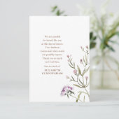 メモリアルウォーターカラーフローラボタニカルシモダンック サンキューカード (スタンド正面)