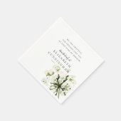 メモリアルウォーターカラーボタニカルフローラエレガントシック スタンダードカクテルナプキン (角)