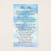 メモリアルウォーターカラーライトハウス葬儀祈りの言葉カード (裏面)