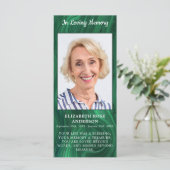 メモリアルエメラルドグリーン葬儀祈りの言葉カード写真 (スタンド正面)