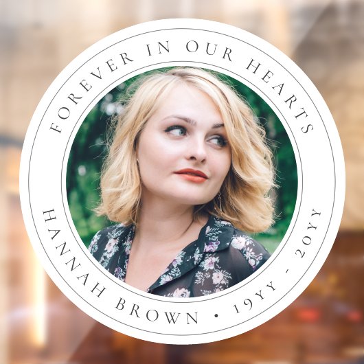 メモリアルエレガントシック葬儀の好意フォトトリビュート ウィンドウサイン (シート2)