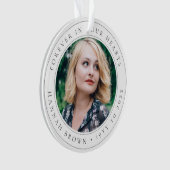 メモリアルエレガントシック葬儀の好意フォトトリビュート オーナメント (正面)