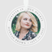 メモリアルエレガントシック葬儀の好意フォトトリビュート オーナメント (裏面)