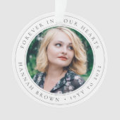 メモリアルエレガントシック葬儀の好意フォトトリビュート オーナメント (正面)