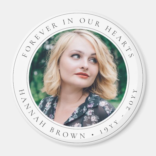 メモリアルエレガントシック葬儀の好意フォトトリビュート マグネット (正面)