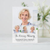 メモリアルエレガント4フォトコラージュ葬儀悔やみや弔慰 サンキューカード (スタンド正面)