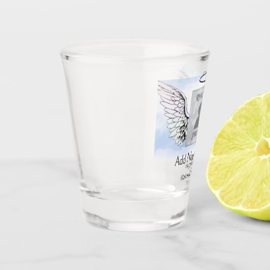 メモリアルエンジェルウィングス写真の追加 ショットグラス (左)