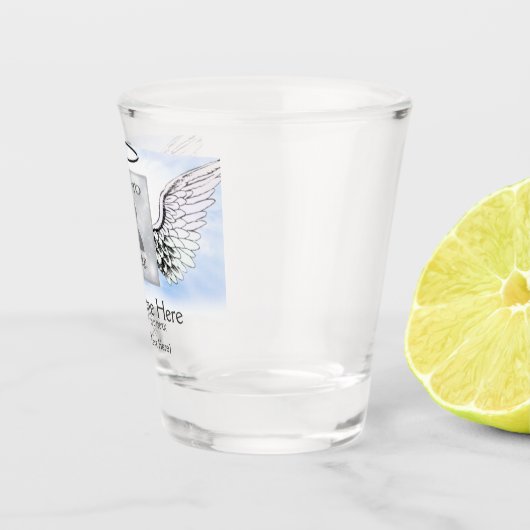 メモリアルエンジェルウィングス写真の追加 ショットグラス (右)