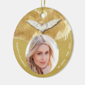 メモリアルエンジェルウィングス記念写真 セラミックオーナメント (左)