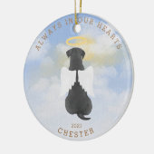 メモリアルエンジェルカスタムドッグ写真陶芸オーナメント セラミックオーナメント (左)