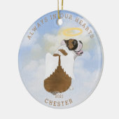 メモリアルエンジェルドッグス ウィングス フォト セラミック オーナメント (左)