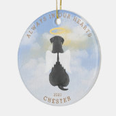 メモリアルエンジェルドッグス カスタム写真 セラミックオーナメント (左)