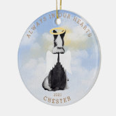 メモリアルエンジェル犬の羽の写真セラミックオーナメント セラミックオーナメント (左)