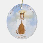 メモリアルエンジェル犬の羽の写真セラミックオーナメント セラミックオーナメント (左)