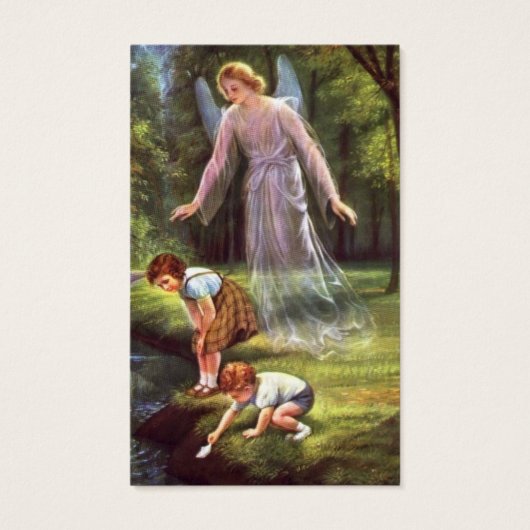 メモリアルエンジェル葬儀ロス祈りの言葉同情カード (正面)