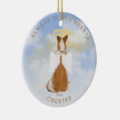 メモリアルエンジェル ドッグス ウィングス フォト セラミック オーナメント (右)