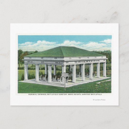 メモリアルエントランスアットバトルフィールド墓地ビュー ポストカード (正面)