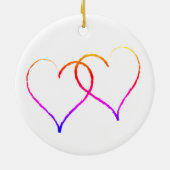 メモリアルオーナメントエンジェルウィングスハローベビーの姓 セラミックオーナメント (裏面)