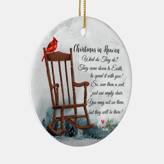 メモリアルオーナメント天国は美しいプレイスレッド セラミックオーナメント (右)