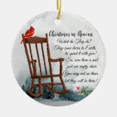 メモリアルオーナメント天国は美しいプレイスレッド セラミックオーナメント (正面)