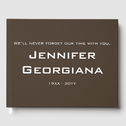 メモリアルカスタマイズグエストブック ゲストブック (正面)