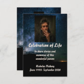 メモリアルカスタムサービス人スターミルキーウェイ 招待状 (正面/裏面)