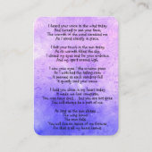 メモリアルカスタムフォトWILD VIOLET GARDEN FLOWER 名刺 (正面)