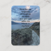 メモリアルカスタム写真モーニングスカイクラウドレイクウォーク 名刺 (正面)